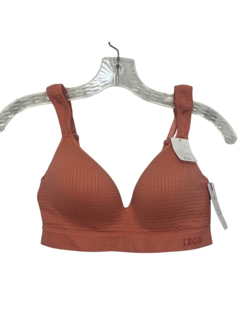 Izod Seamless Padded Wire-Free Bra Medium Pink New Adjustable Straps